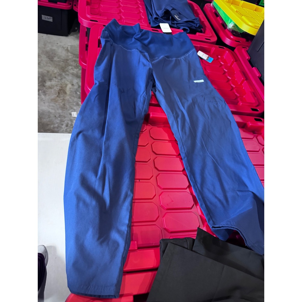 Cherokee Workwear Flexibles Maternity Scrub Pants Royal Blue Cargo Trousers NWT